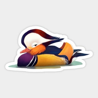 Mandarin duck Sticker